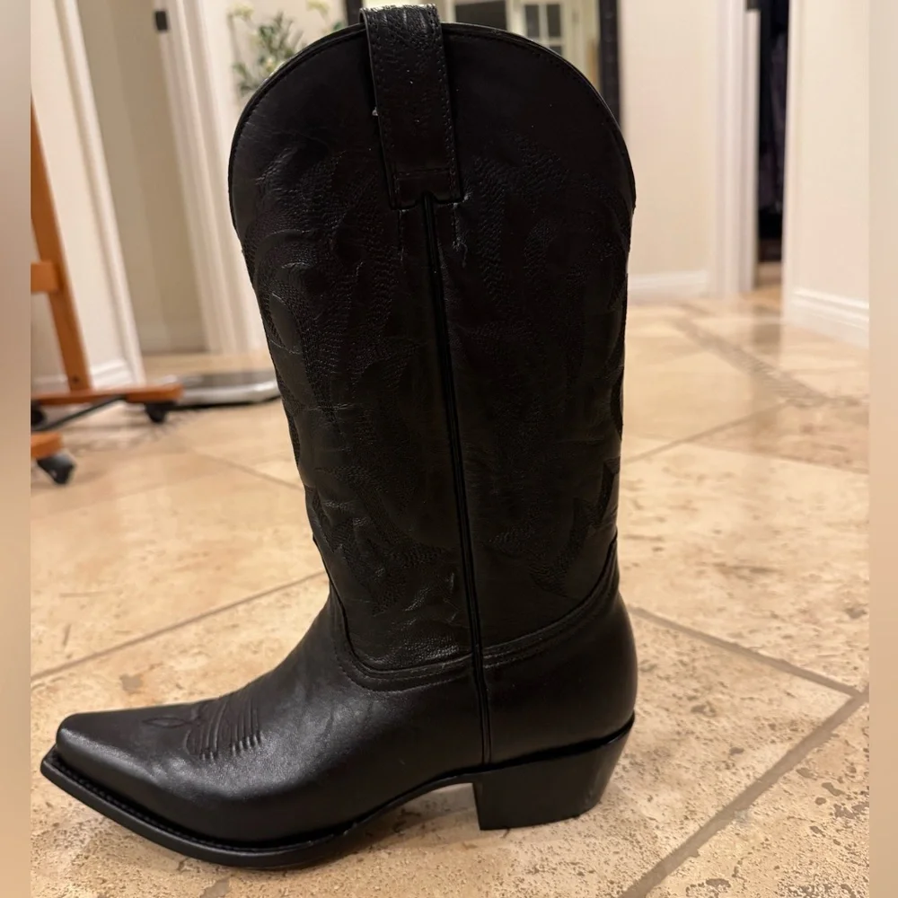 Shyanne Black Leather Western Boots - Picture 4 of 11